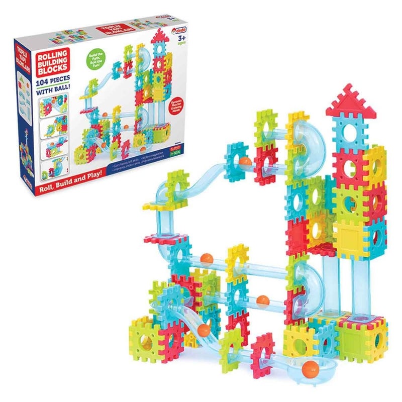Dede - Rolling Building Blocks Ball Track 104 Pieces - 04045 - Image 1